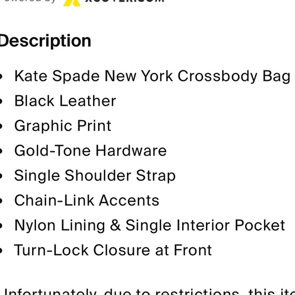 Kate Spade black quilted leather crossbody bag w/ chain strap - Picture 14 of 14